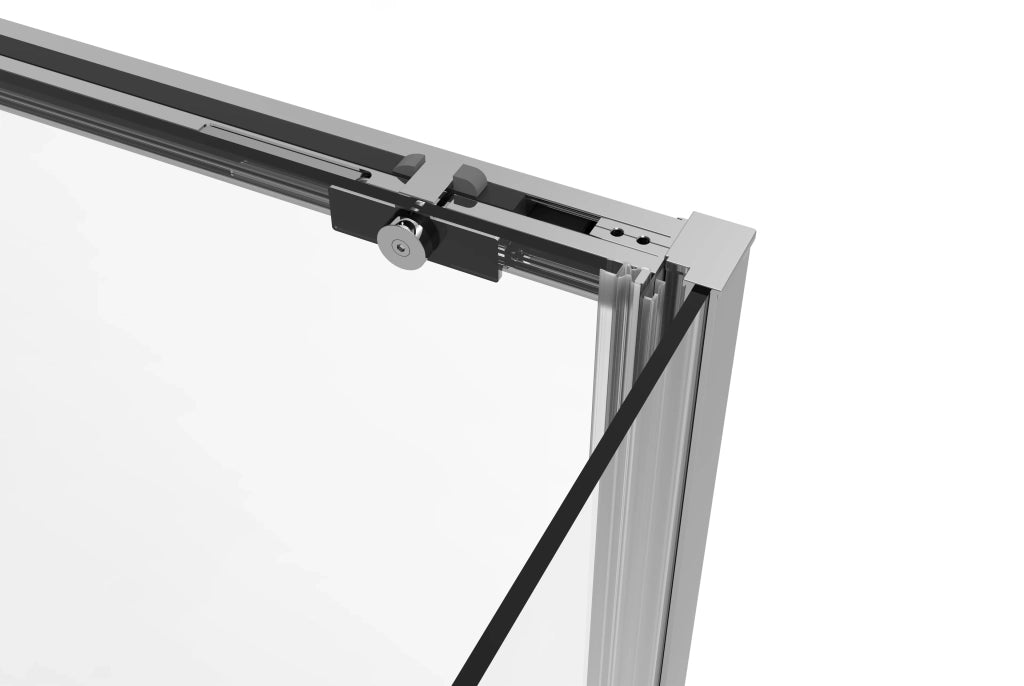 Box doccia angolare TWENTY fisso + scorrevole + laterale fisso 160x70 cm cromo lucido vetro trasparente