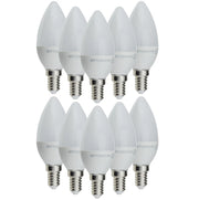 Lampadina led candela e14 8 watt resa 60w risparmio energetico 2700k pezzi 10