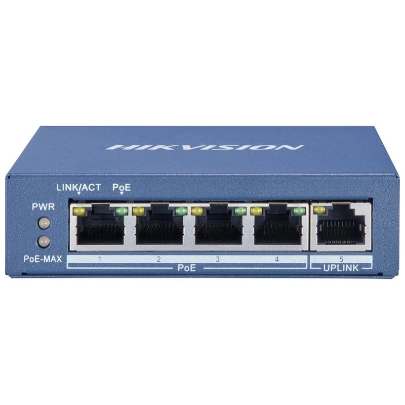 HIKVISION DS-3E0505P-E/M - UNMANAGED SWITCH 4PT POE GIGABIT + 1PT UPLINK