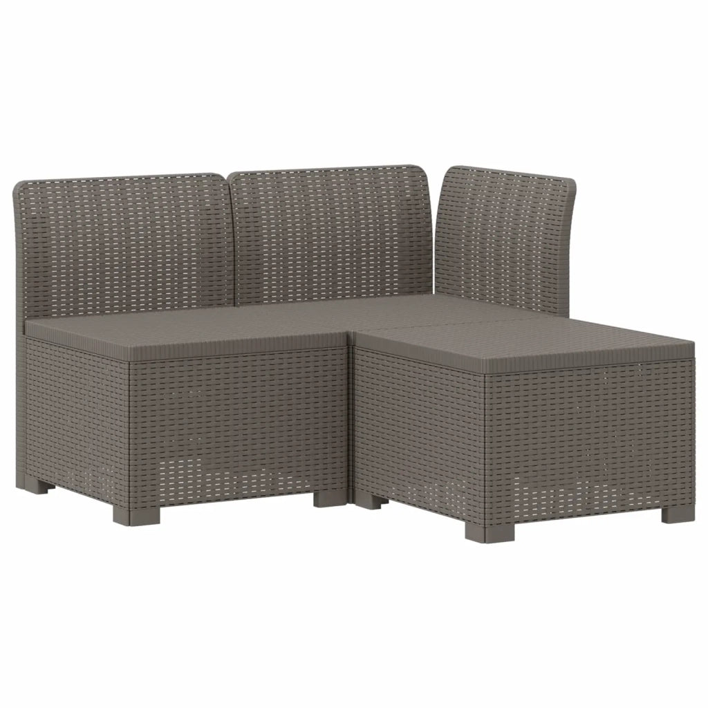 Divano da esterno-Divano da Giardino 3 posti con cuscini in look rattan PP 683903