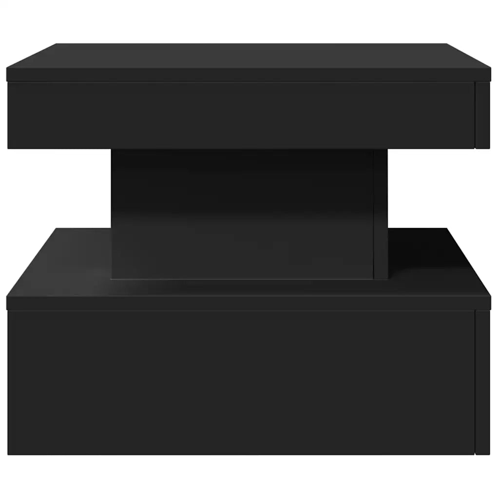 Tavolino da Salotto con Luci LED-Tavolino da soggiorno Nero 50x50x40 cm 853446
