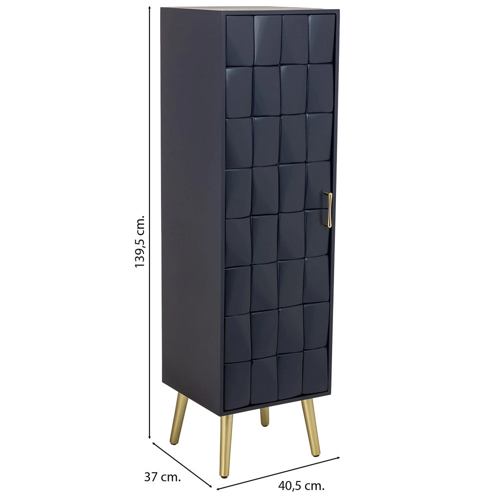 Armadio in legno nero 40.5x37x139.5h cm