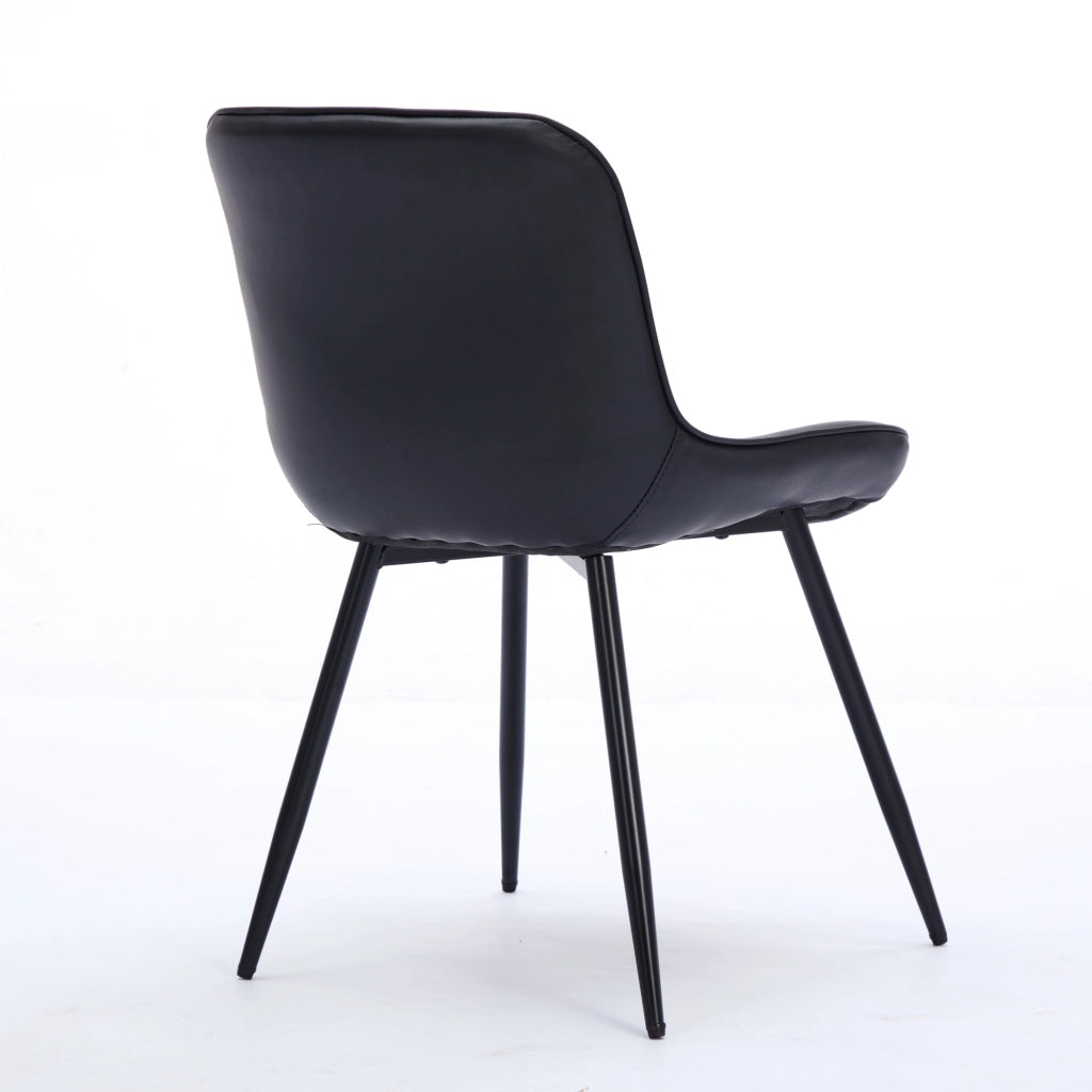 Sedie da pranzo, set da 2, sedie ergonomiche da cucina con rivestimento in similpelle PU traforata traspirante e trapuntatura 3D artistica, robuste ga