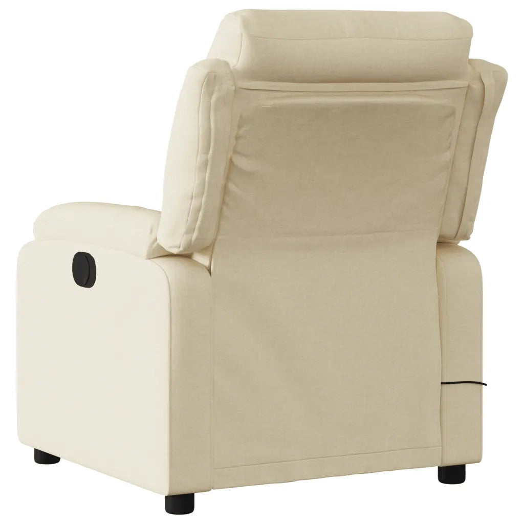 Poltrona reclinabile massaggiante in Tessuto Crema 3206144