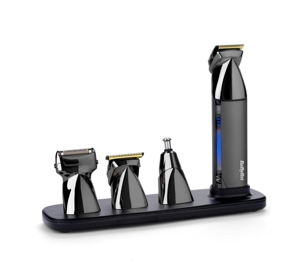 BaByliss MT991E Super X Metal Regolabarba Multi Trimmer 15 in 1 Ioni di Litio 300 min Bagnato e Secco colore Nero e Cromato