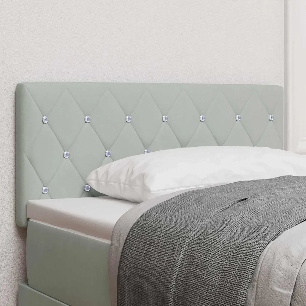 Testiera | Testata LED con strisce LED Grigio chiaro 90 cm Velluto