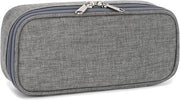 Etui per bambini, ragazzi e ragazze - Etui multifunzionale con cerniera, etui morbido e trasportabile per la scuola, per adolescenti, modello GRIGIO