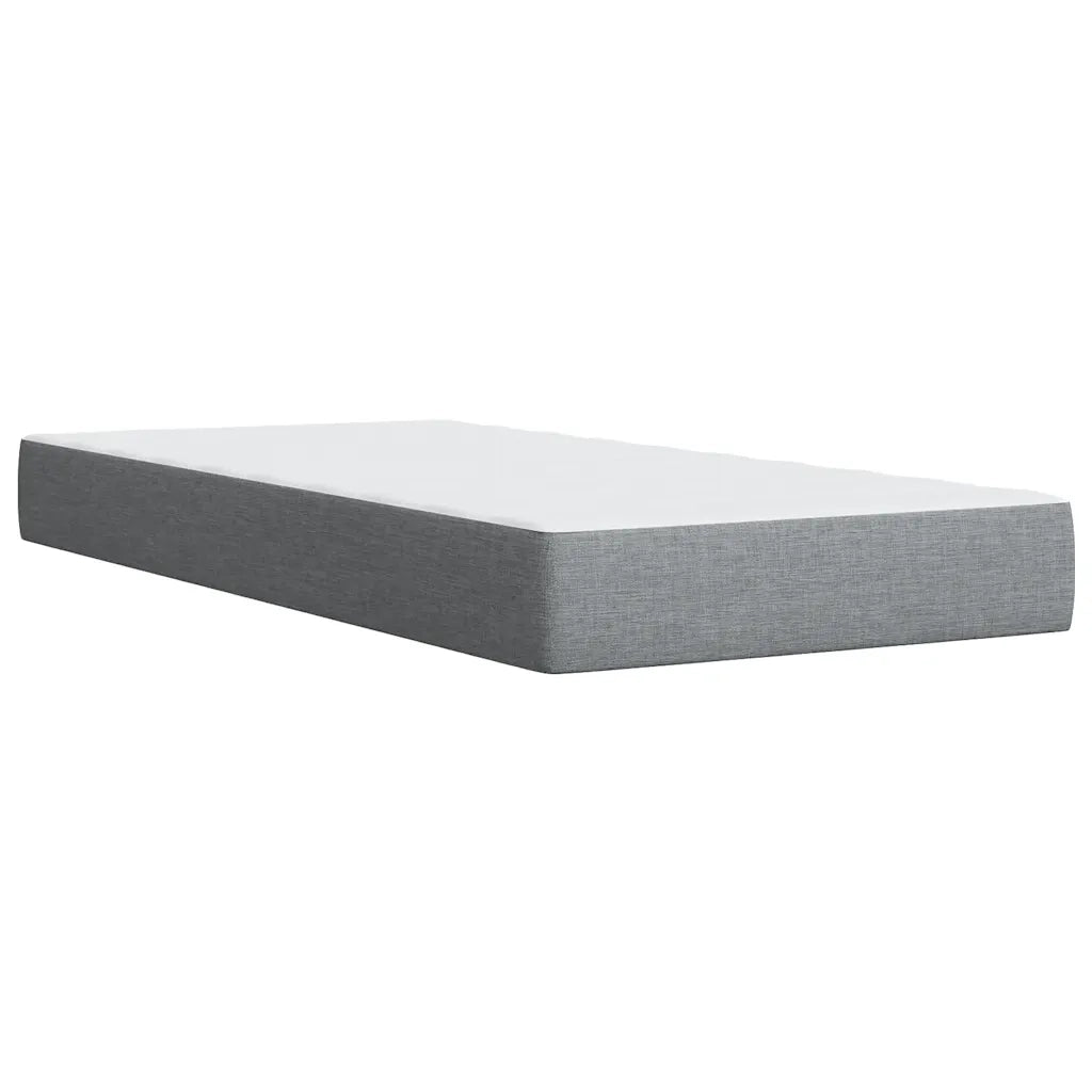 Giroletto a Molle con Materasso Grigio Chiaro 90x190 cm Tessuto 3289611