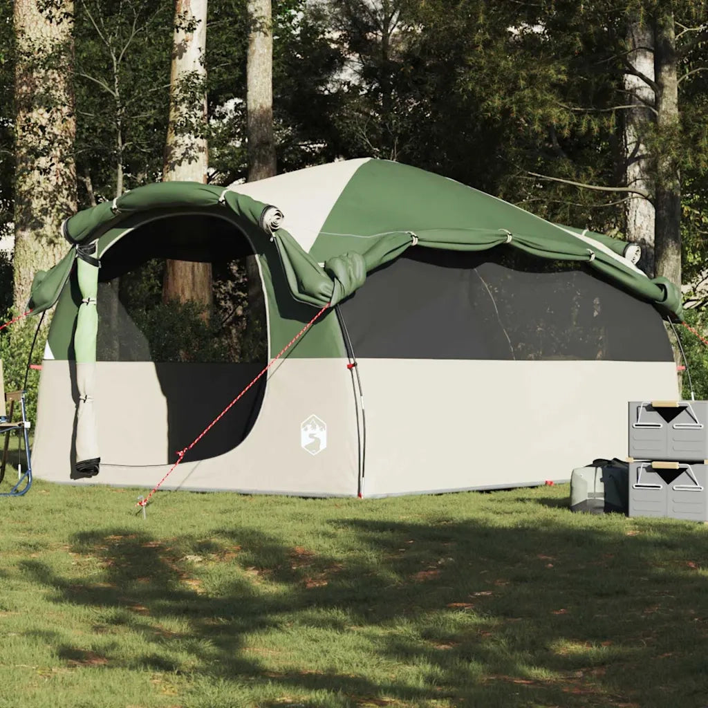 Tenda Familiare a Tunnel per 6 Persone Verde Resistente all'acqua 4009572