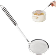 Scolapasta 10 cm - Acciaio Inox - Multifunzionale - Setaccio Cucina - Setaccio Fine - Adatto per Zuppe - Cucchiaio Setaccio