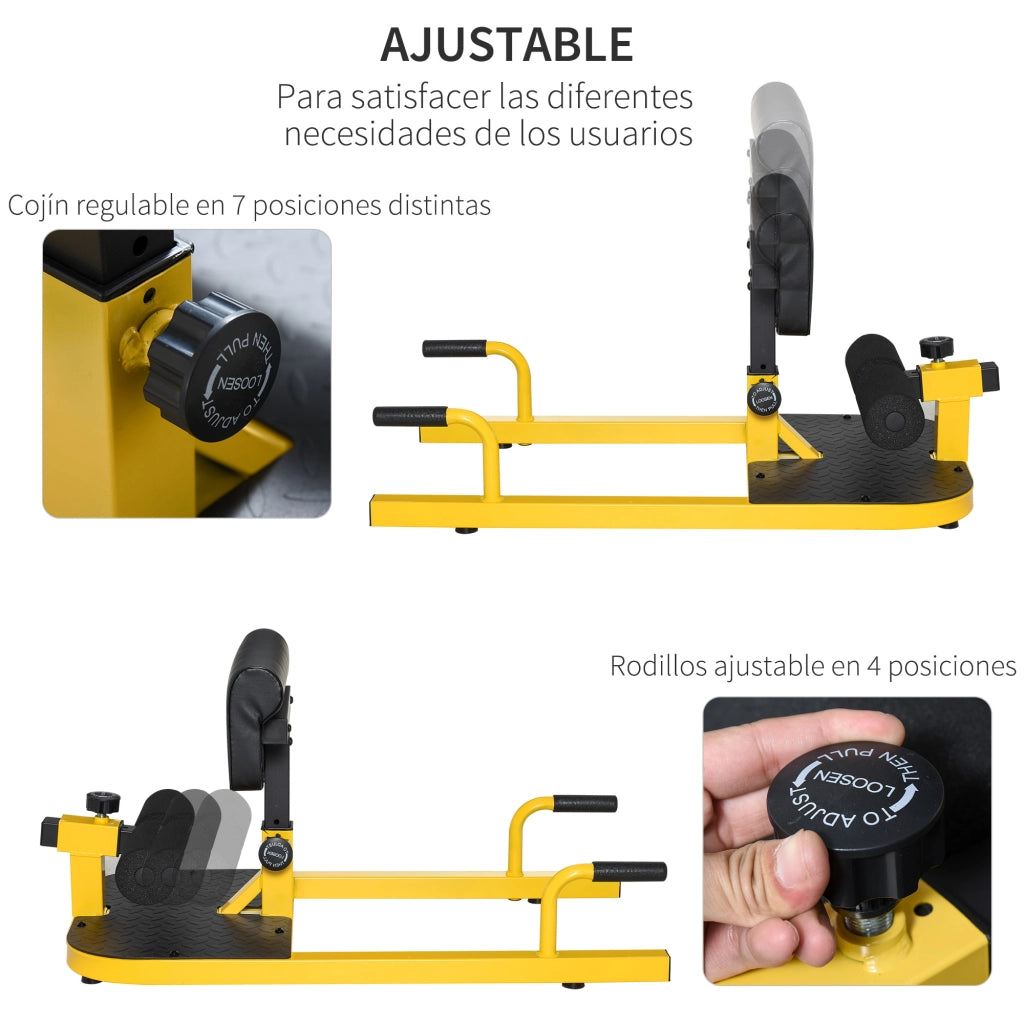Panca Fitness Multifunzione ¨C Xylo ¨C Giallo Squat Addominali 3in1