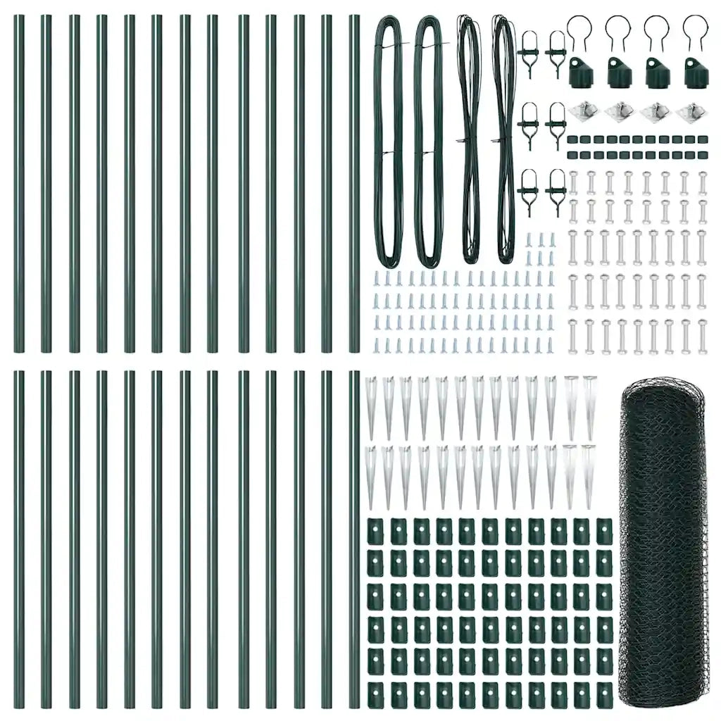 Palo della recinzione Verde 50 x 0,4 m (rete 13 mm)