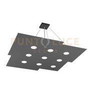PLATE SOSPENSIONE 9 LUCI ATTACCO GX53 GRIGIO ANTRACITE