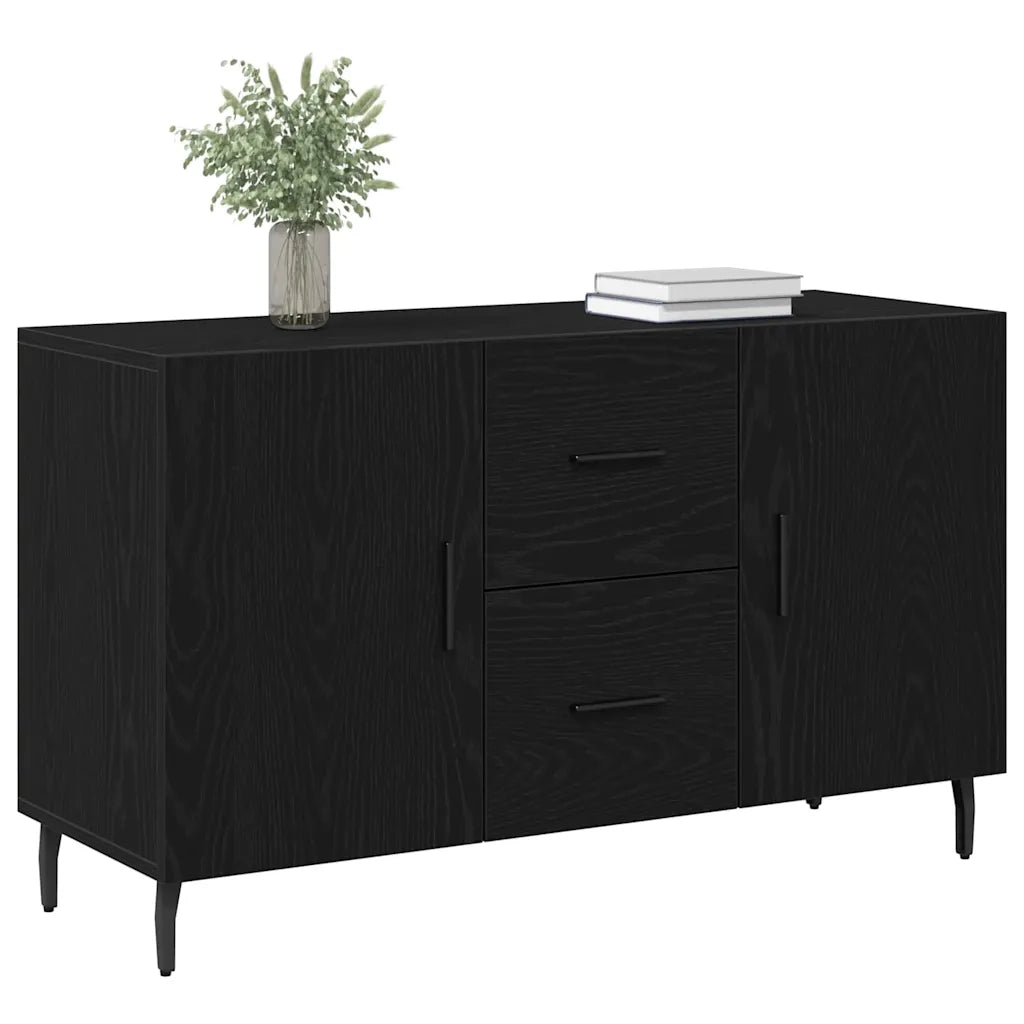 Credenza Rovere Nero 100 x 36 x 60 cm Legno multistrato 862959