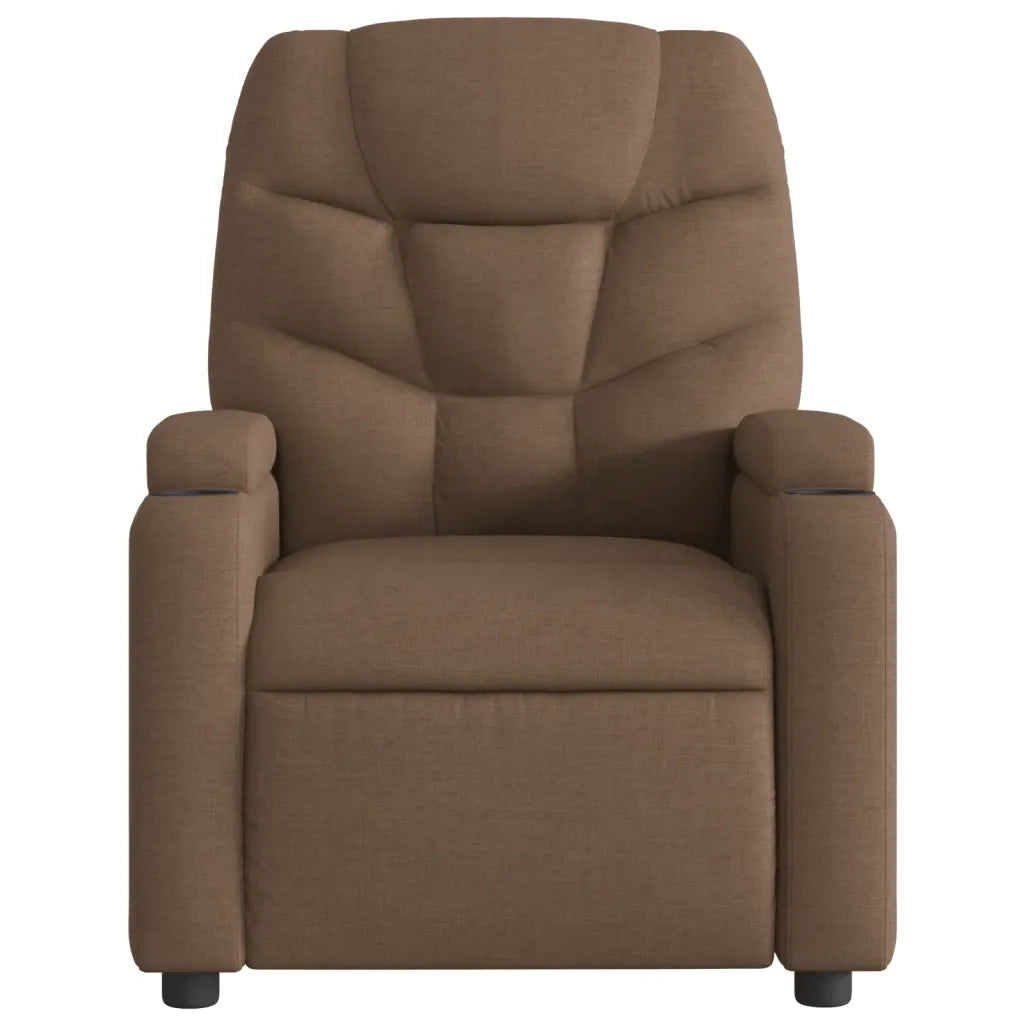 Poltrona Reclinabile in Tessuto Marrone 372445