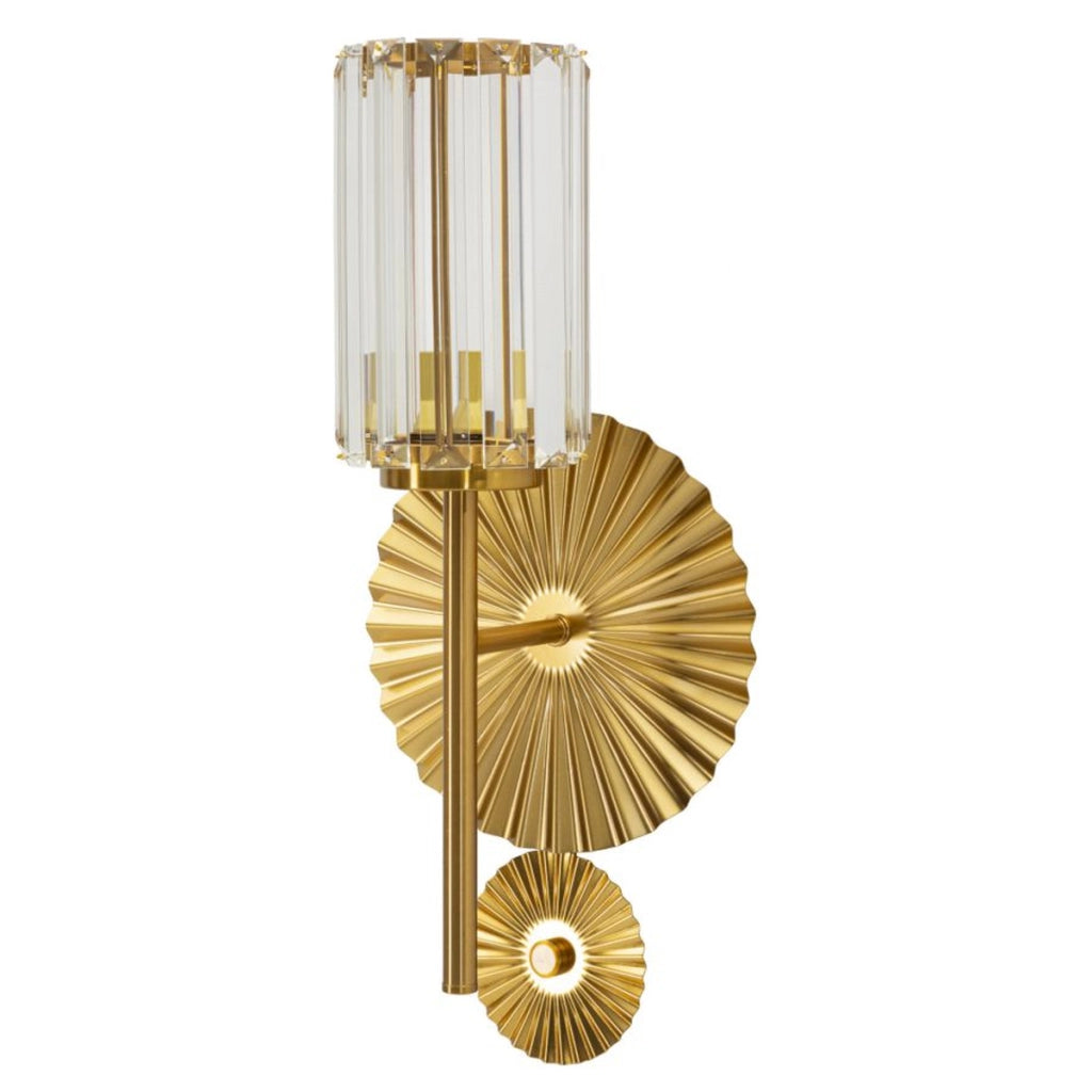 Lampada a Parete VKH915, Oro, Vetro, 20x17x47 cm