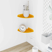 Mensola sospesa 2 pcs Giallo senape 15 x 15 x 2 cm 8004080