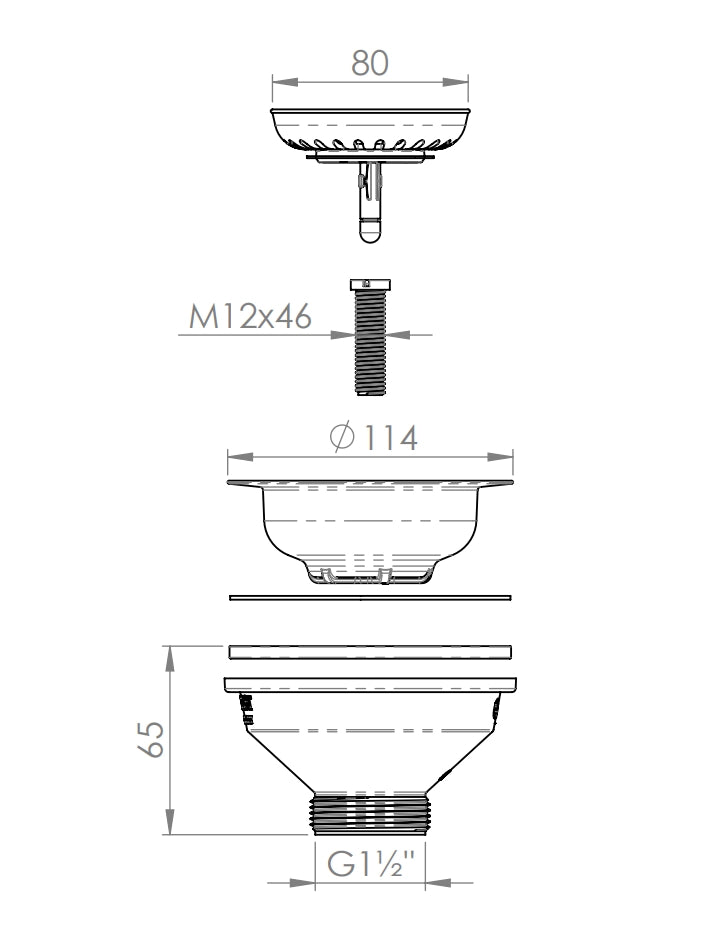 PILETTA D. 114 MM  MOD. COLOR- 11/2 Nera- LBPLA- pezzi 1