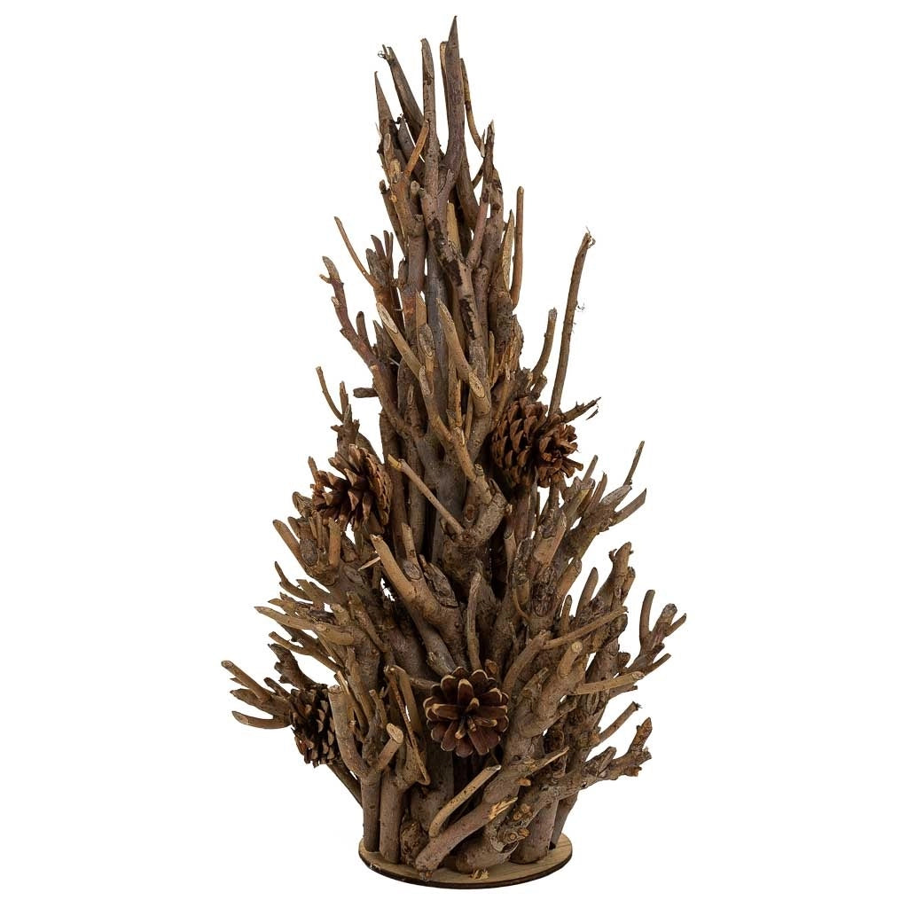 Albero da decorazione in legno marrone d33x57h