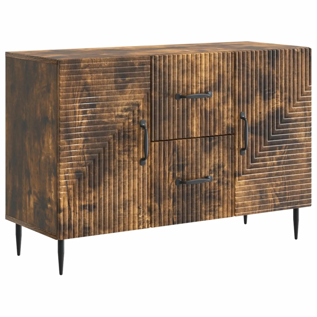 Credenza | Madia | Buffet da pranzo | Armadio da pranzo Rovere Fumo 89 x 34,5 x 60 cm Legno ingegnerizzato