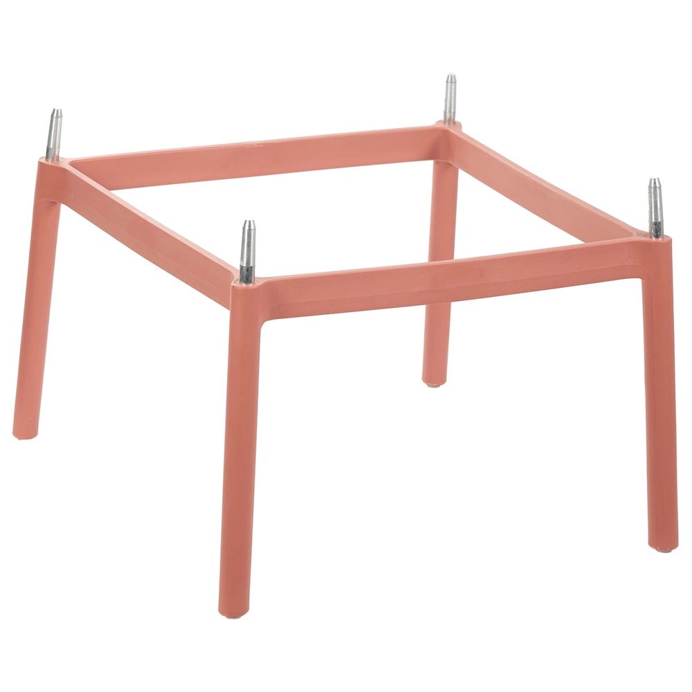 Set di 2 sedie da bar per sala da pranzo in materiale sintetico rosso chiaro senza braccioli stile moderno per interni ed esterni