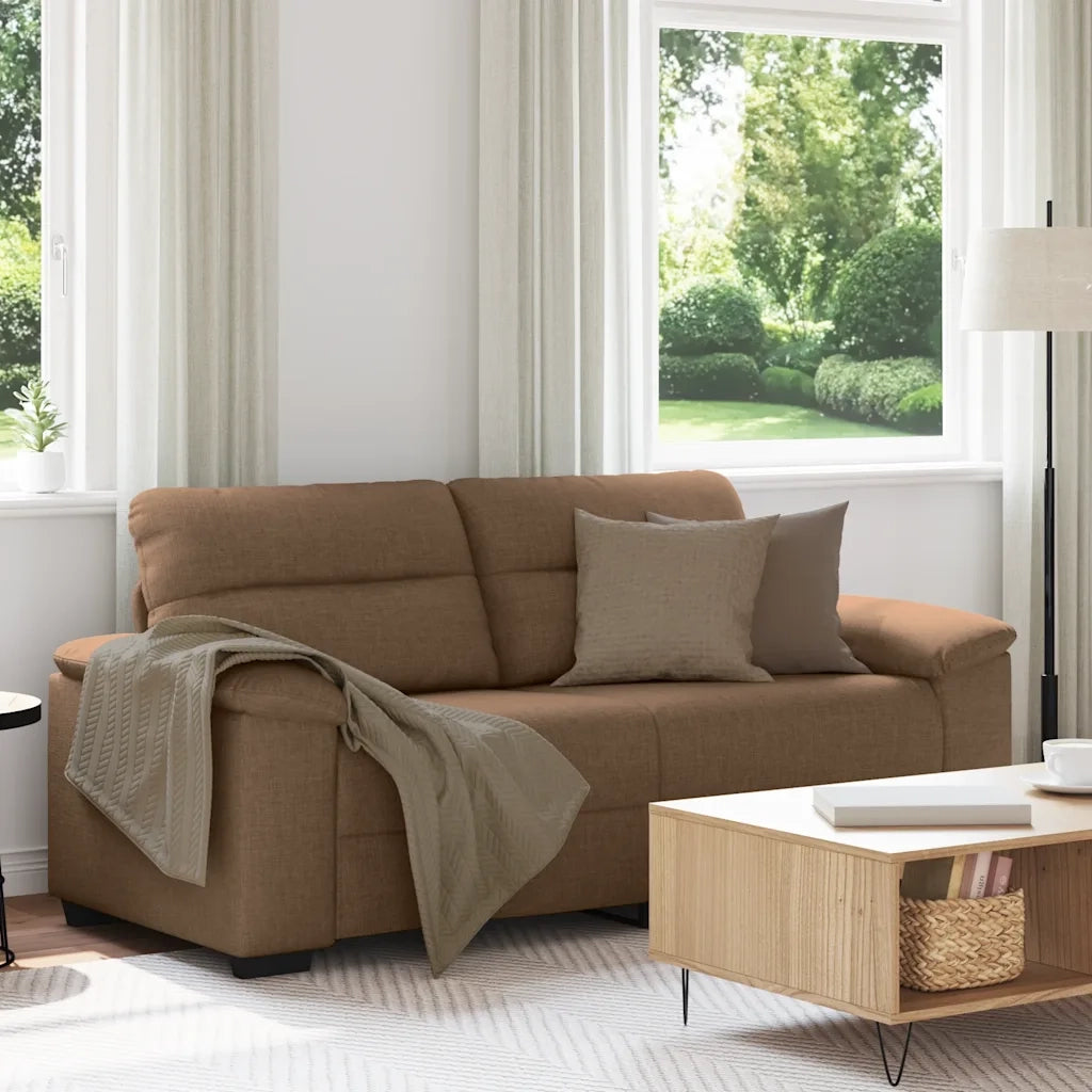 Divano a 2 Posti Marrone 180x81x84 cm in Tessuto 4105311
