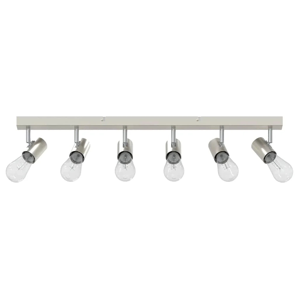 Faretto da soffitto moderno orientabile per interni 73 x 6,5 x 11,5 cm metallo nichelato 02_0058298