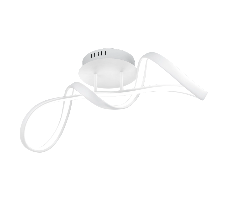 Plafoniera LED, metallo, bianco opaco, 60x22x18 cm, Perugia