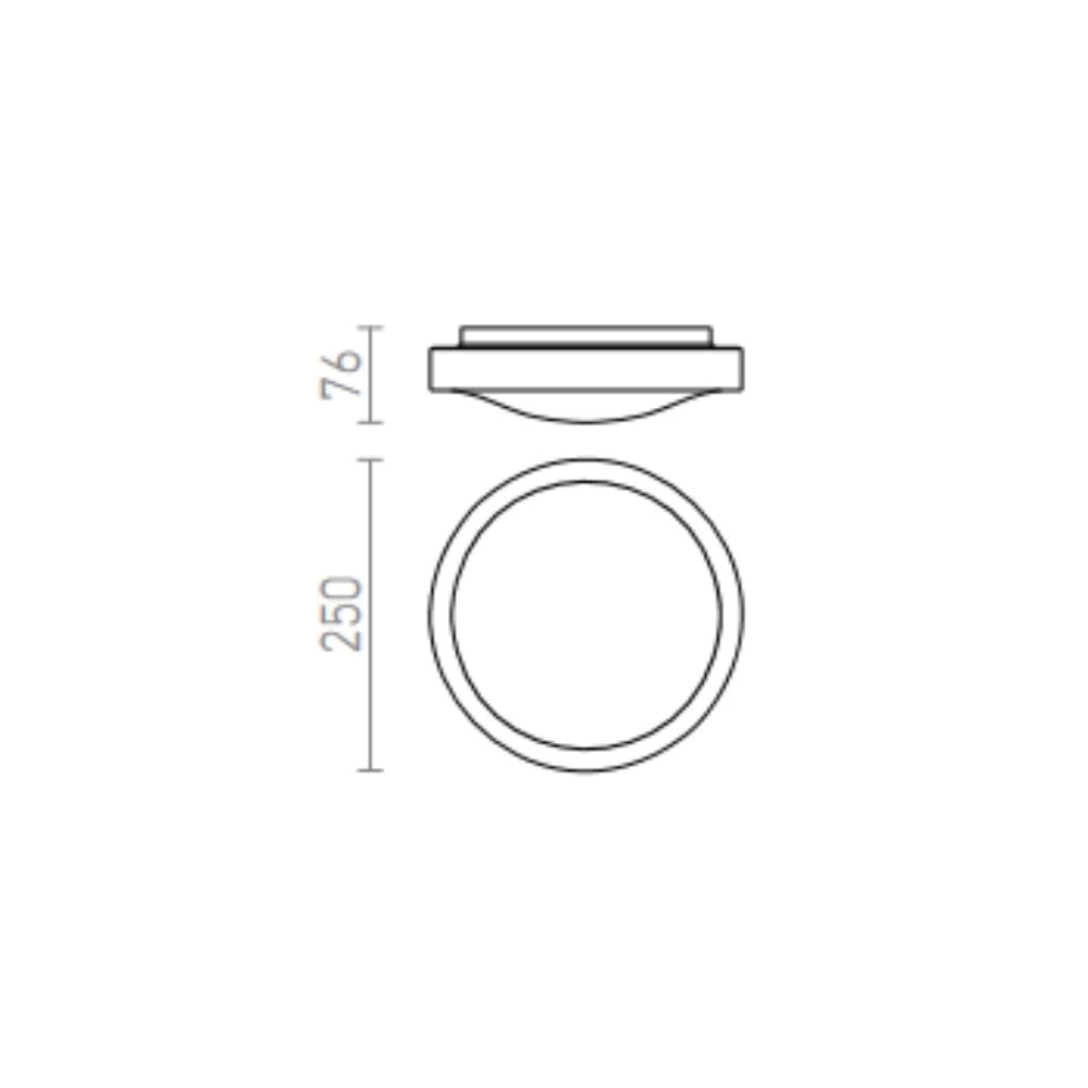 Lampada MELISA 25 da soffitto alluminio 230V LED 12W 3000K