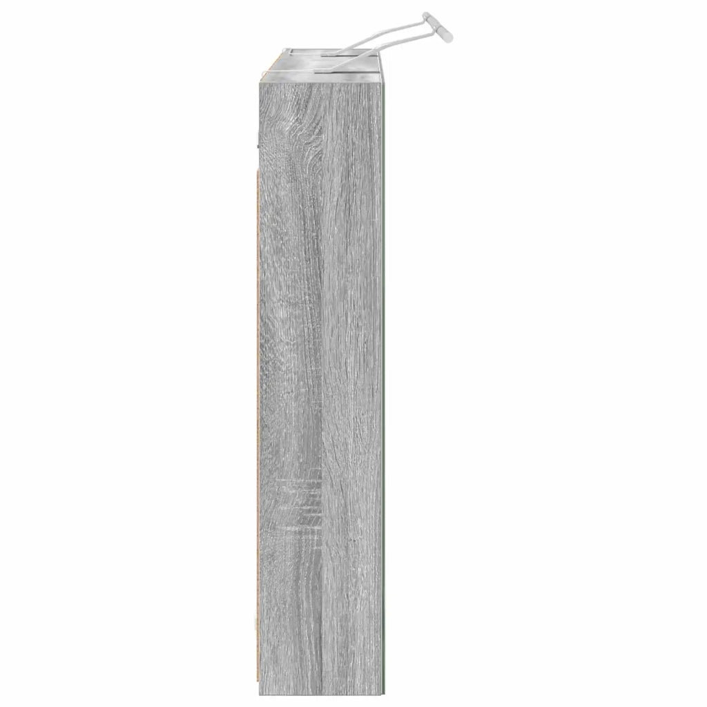 Mobiletto per specchio da bagno con lo scaffale Grigio Sonoma 889132