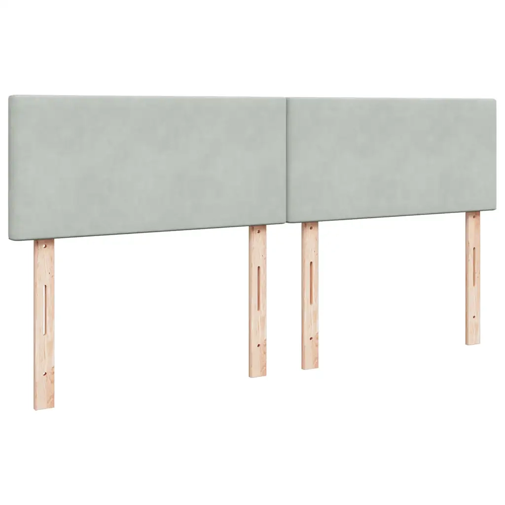 Giroletto a Molle con Materasso Grigio Chiaro 200x200cm Velluto 3287824
