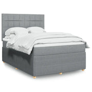 Giroletto a Molle con Materasso Grigio Chiaro 140x200cm Tessuto 3292079