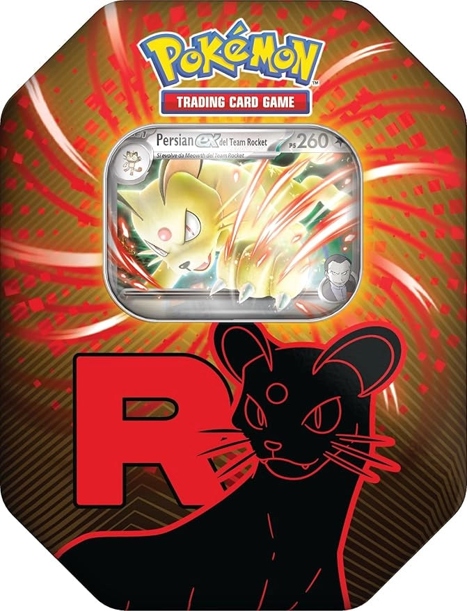 EIC Pokemon: scatola da collezione Team Rocket - Persian-ex del GCC Pokemon (una carta promozionale olografica e quattro