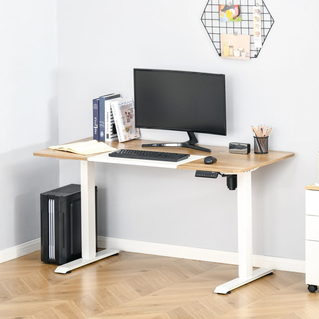 Scrivania Elettrica Regolabile in Altezza ¨C Minimal ¨C Bianco 140x70 cm
