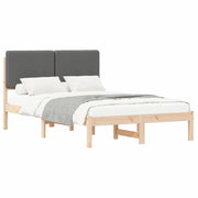 Letto matrimoniale | Letto per adulti | Letto con Testiera Rivestita Grigio scuro 120 x 190 cm