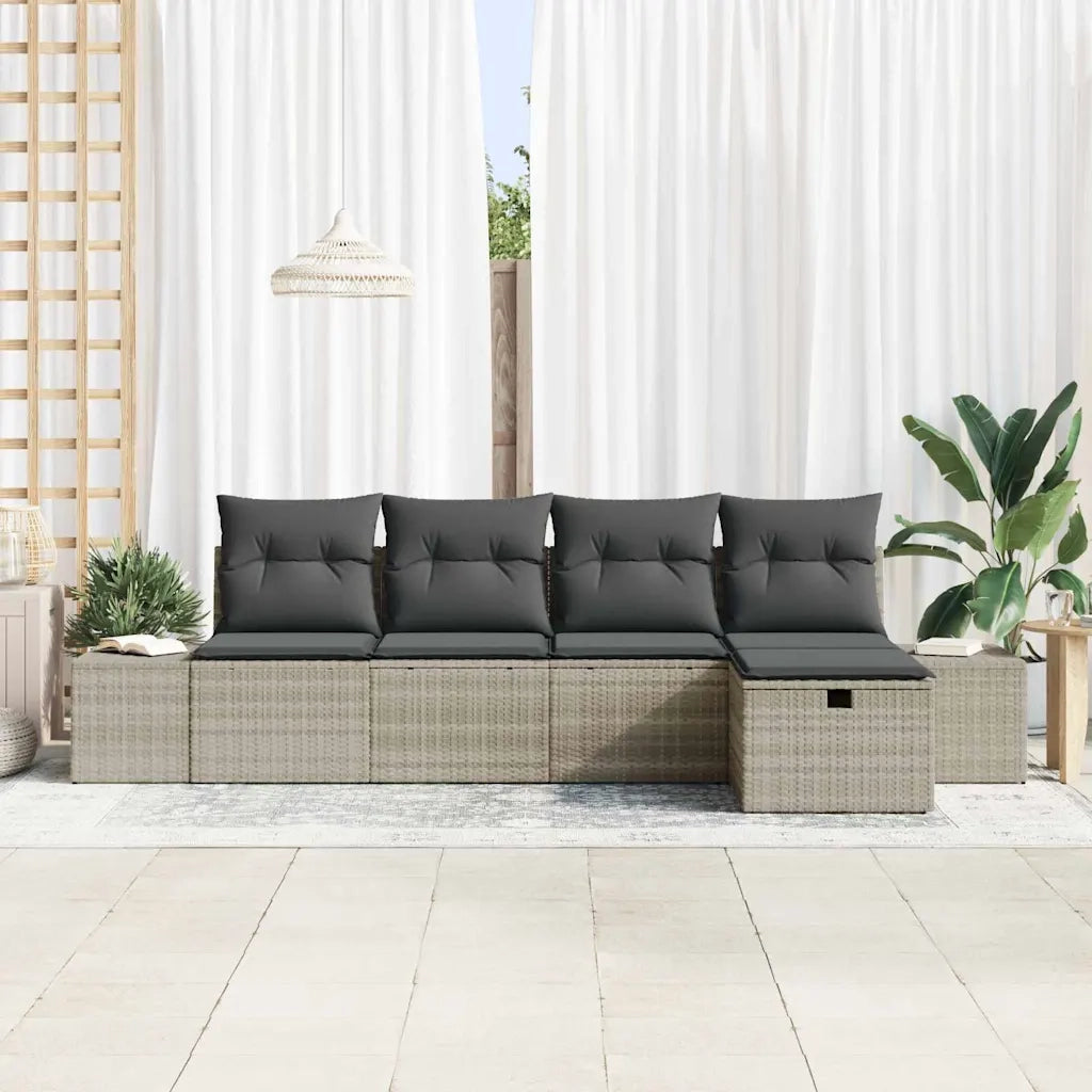 Set di divani con cuscino 6 pcs polyrattan