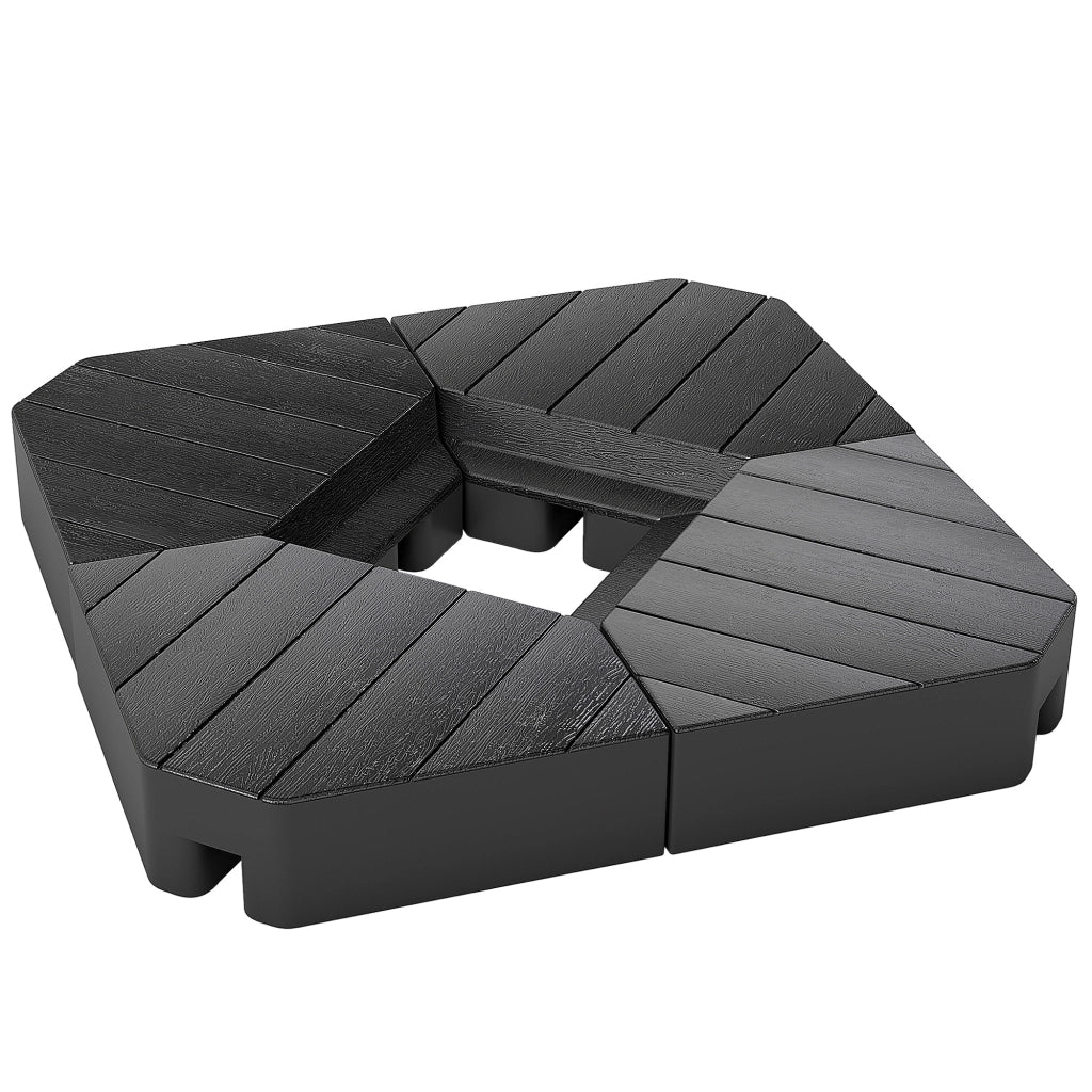 Set 4 Mattonelle Base per Ombrellone a Braccio ¨C Minimal ¨C Nero