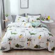 Set di lenzuola per bambini, adulti, set di lenzuola elegante con cuscino con chiusura a zip, copriletto di cotone naturale con disegno divertente, chiusura a zip, set di lenzuola per bambini
