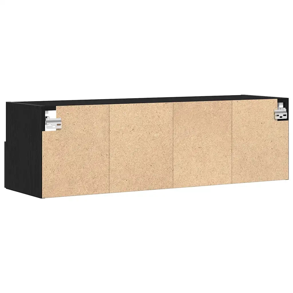 Mobile TV da parete Rovere Nero 100 x 30 x 30 cm 862192
