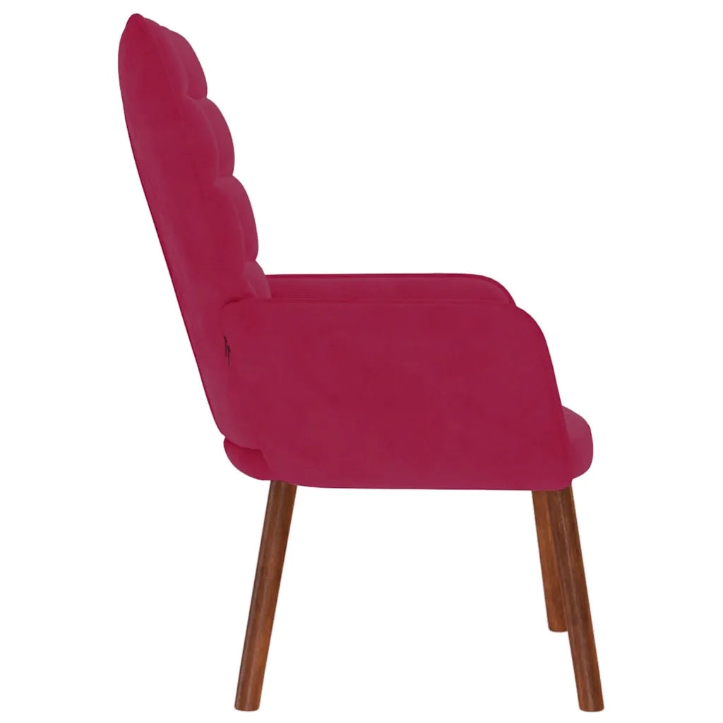 Sedia Relax Rosso Vino in Velluto 4016815