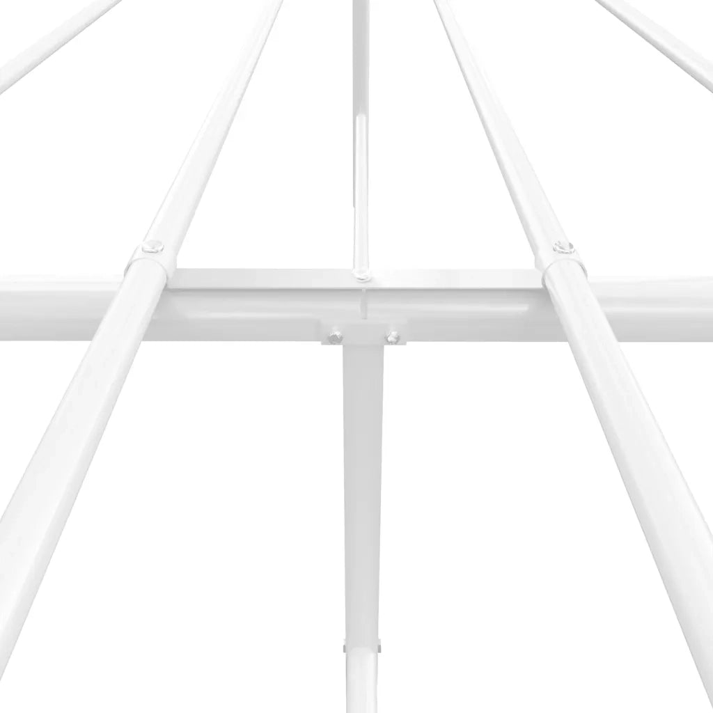 Giroletto con Testiera e Pediera-Struttura letto con testiera Metallo Bianco 160x200 cm