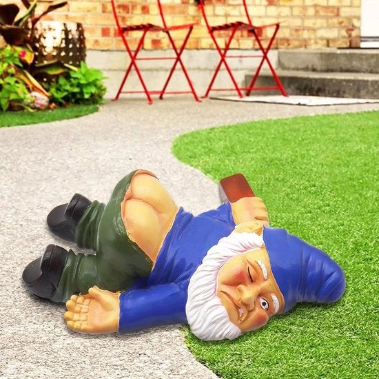 Kabouter in resina poli 3D per esterni - decorazione per giardino e balcone