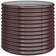Fioriere | Cassetta per fiori | Vaso Giardino Acciaio Zincato 80x80x68 cm Marrone