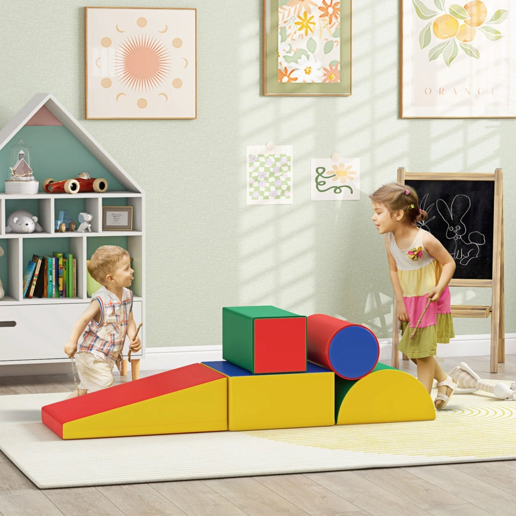 Blocchi Morbidi per Bambini 1-3 Anni con 5 Pezzi ¨C Minimal ¨C Multicolore