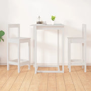 Sedie da Bar 2 pz Bianche 40x41,5x112 cm Legno Massello di Pino 822143