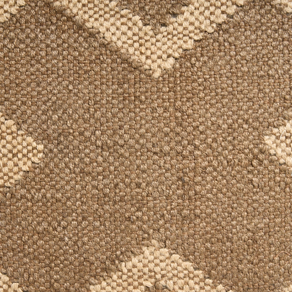Set di 2 cuscini in iuta e lana marrone chiaro e beige motivo geometrico 45 x 45 cm camera da letto soggiorno