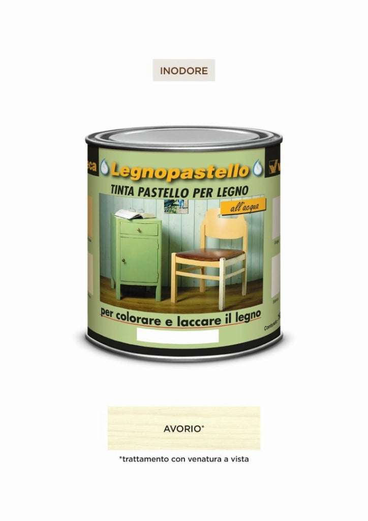 Legnopastello Tinta Ml 250 Avorio - Veleca