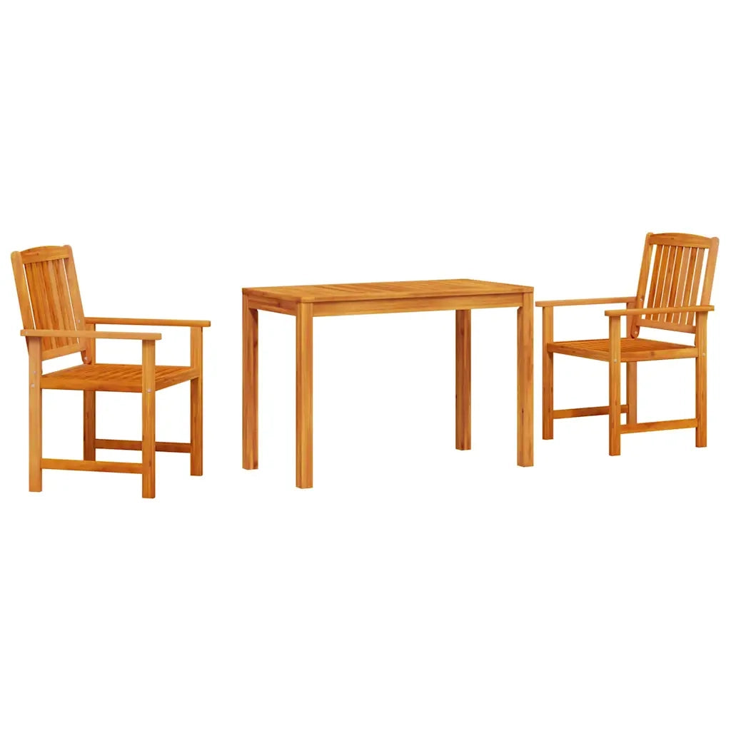 Set da Pranzo per Giardino 3 pcs Marrone 3375675
