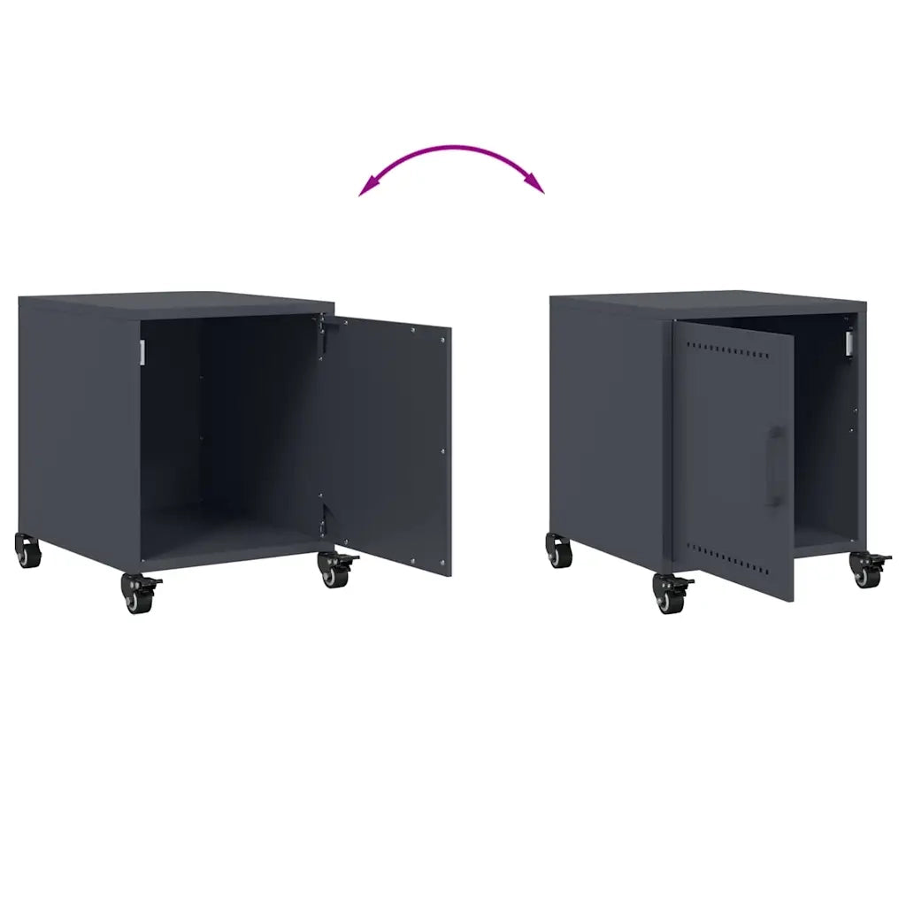 Comodini 2 pz Antracite 36x39x43,5 cm in Acciaio 846619