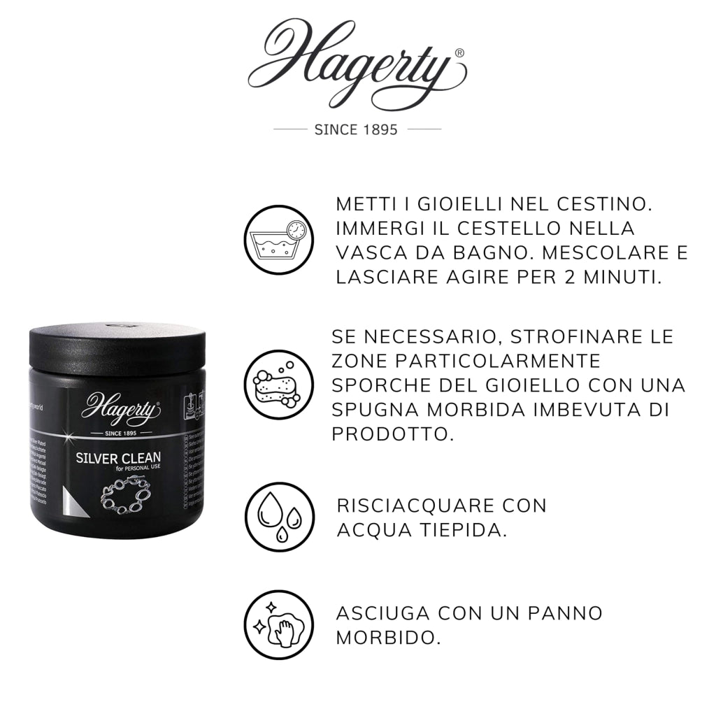 Silver Clean For Personal Use 170 ml Hagerty 2 Pezzi